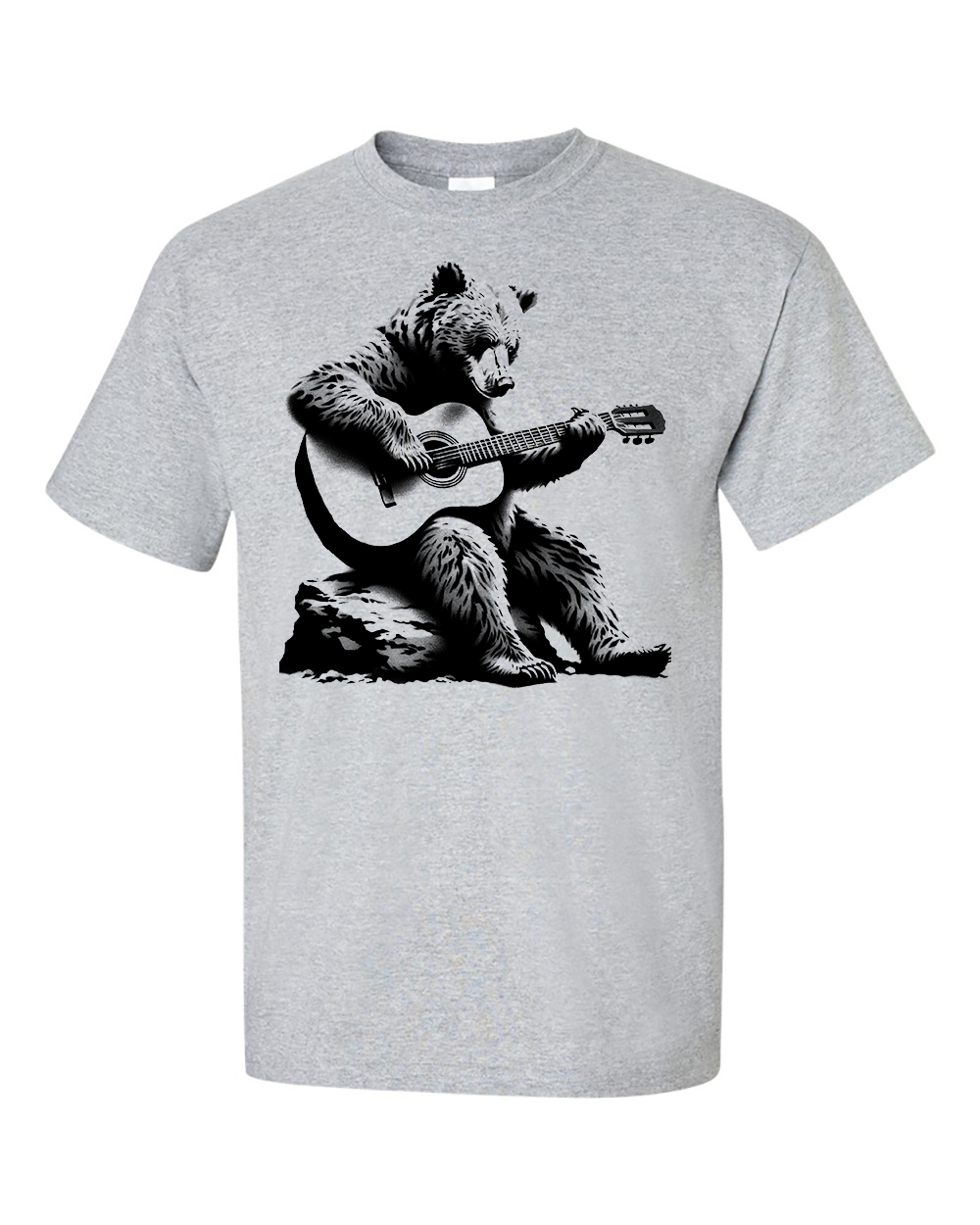 Bear Guitar T-Shirt,  Bear Playing Guitar, Guitarist Shirt