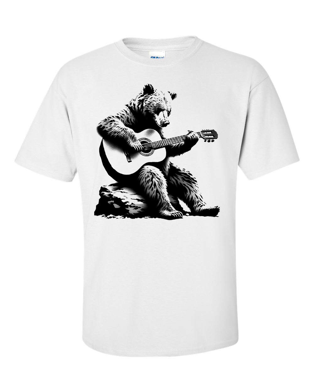 Bear Guitar T-Shirt, Bear Playing Guitar, Guitarist Shirt