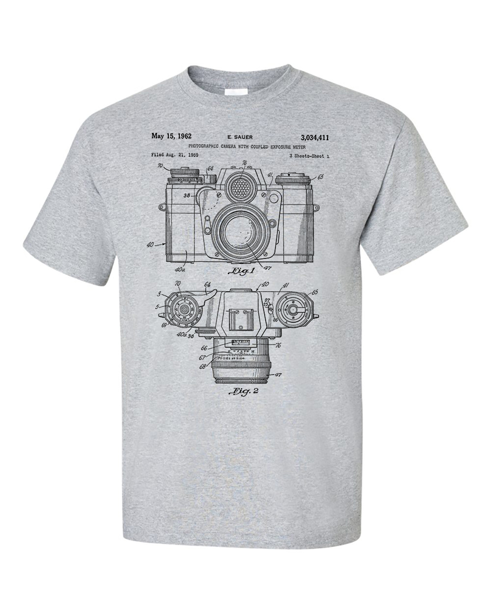 Headphone Assembly Patent Blueprint T-Shirt