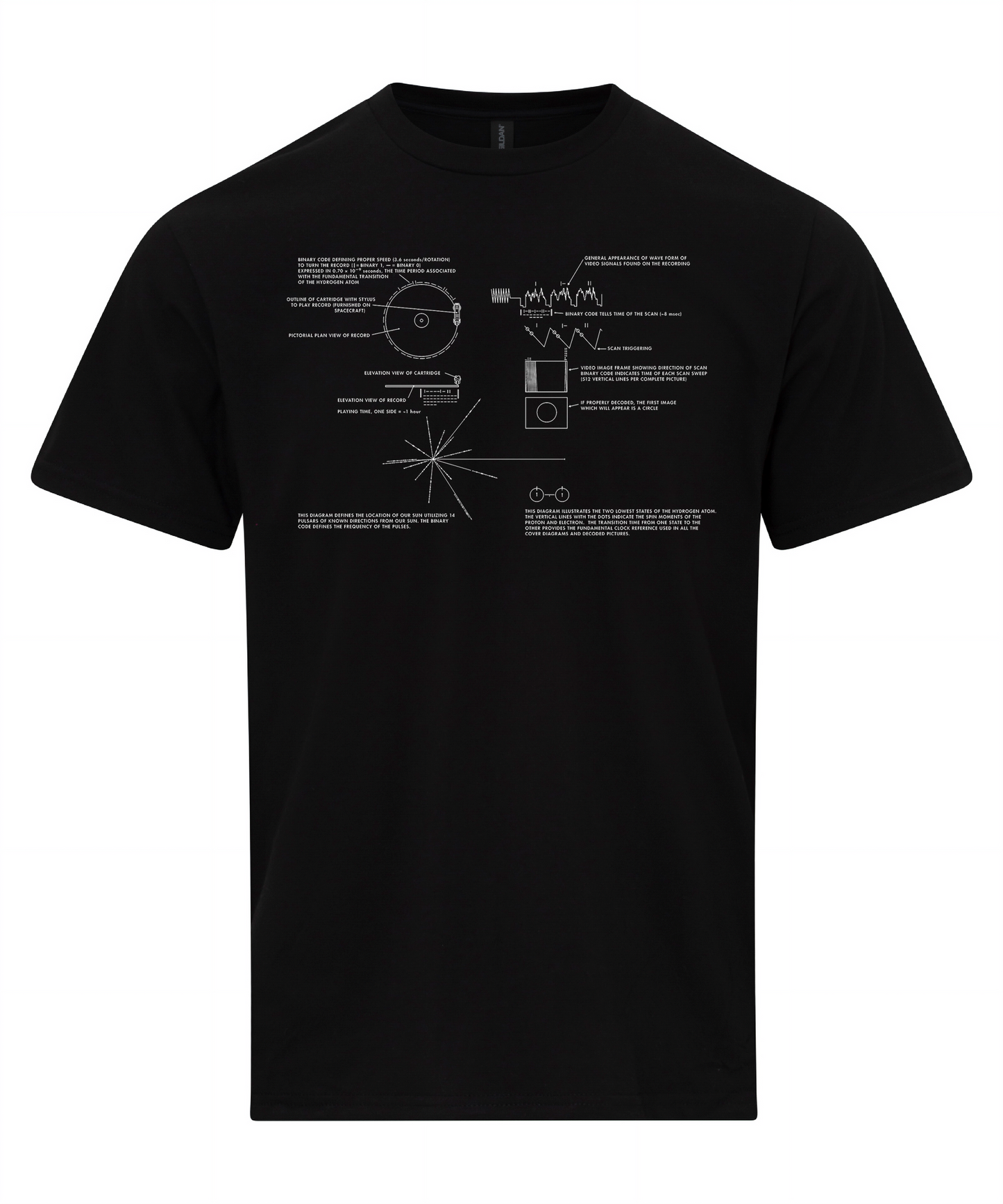 Carl Sagan Golden Record T-Shirt | Carl Sagan shirt, Voyager Pioneer Probe Unisex tshirt