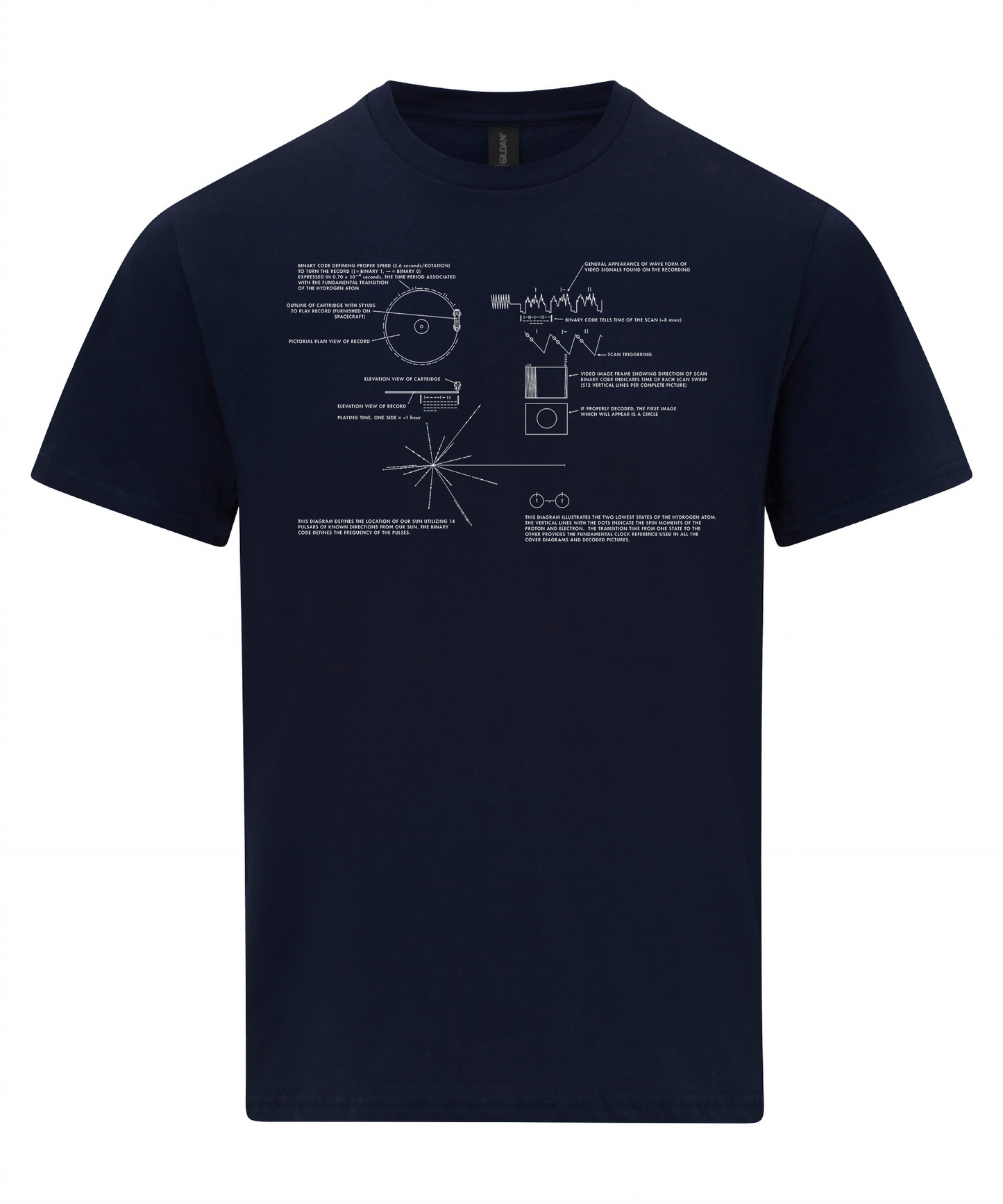 Carl Sagan Golden Record T-Shirt | Carl Sagan shirt, Voyager Pioneer Probe Unisex tshirt