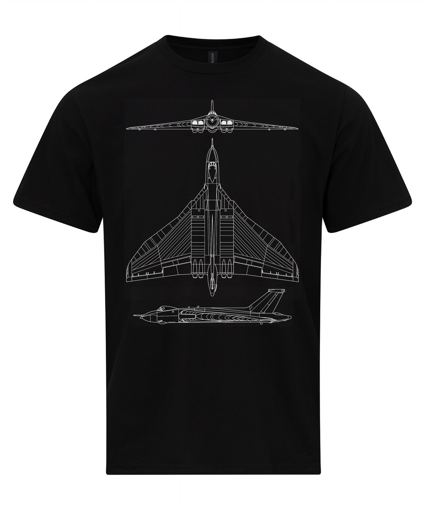 Avro Vulcan T-Shirt Strategic Bomber Aircraft Blueprint Design Tee