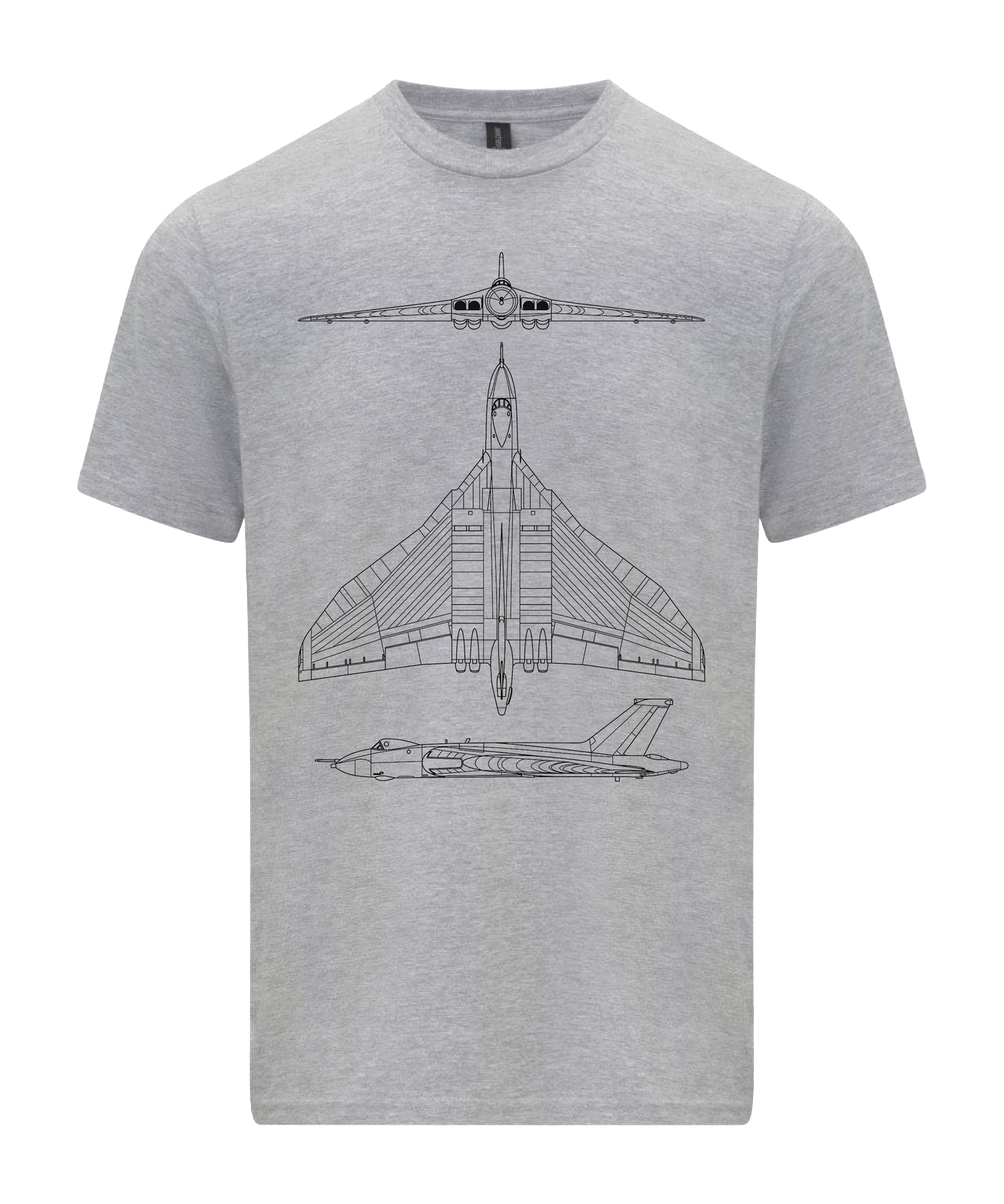 Avro Vulcan T-Shirt Strategic Bomber Aircraft Blueprint Design Tee