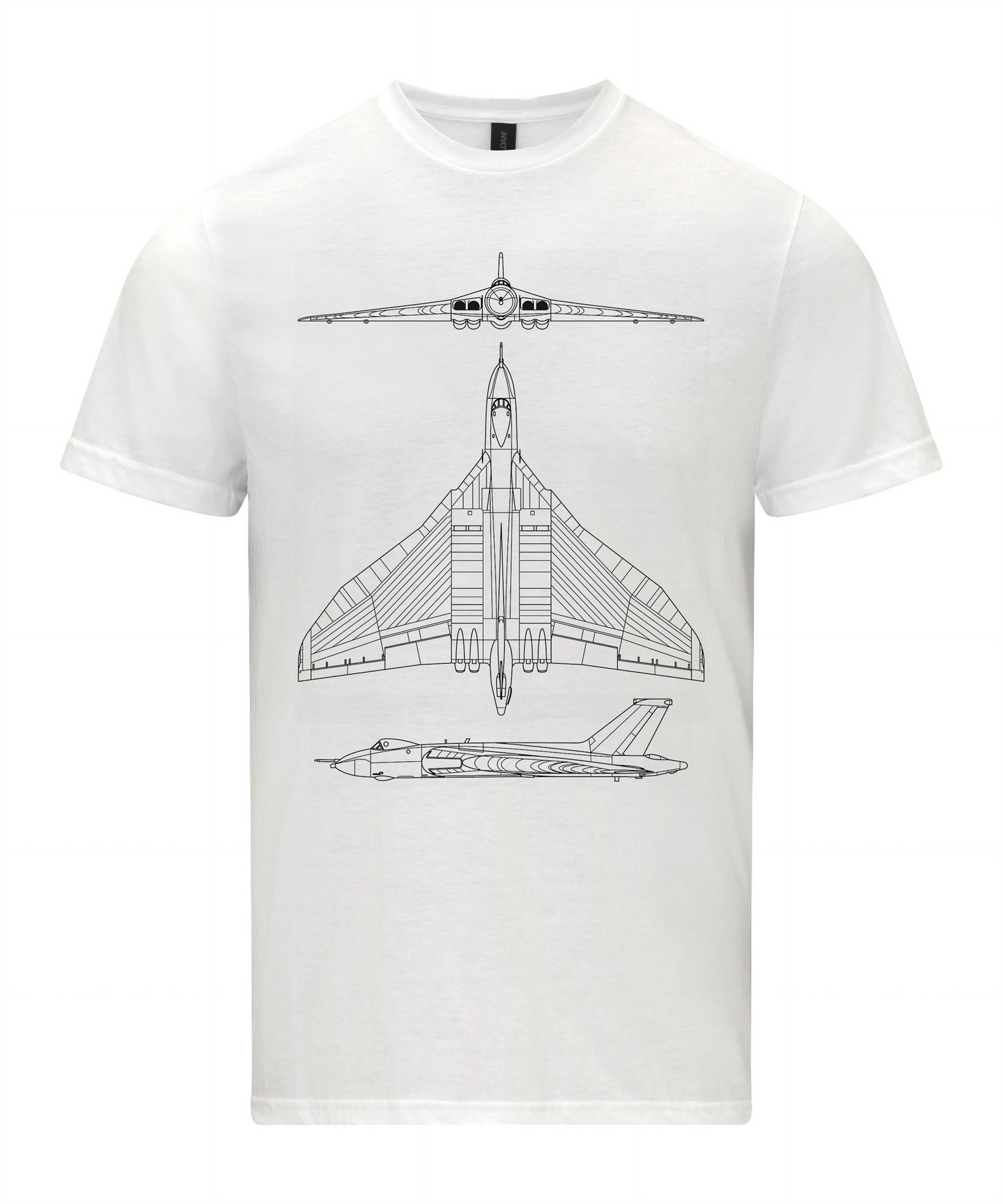 Avro Vulcan T-Shirt Strategic Bomber Aircraft Blueprint Design Tee