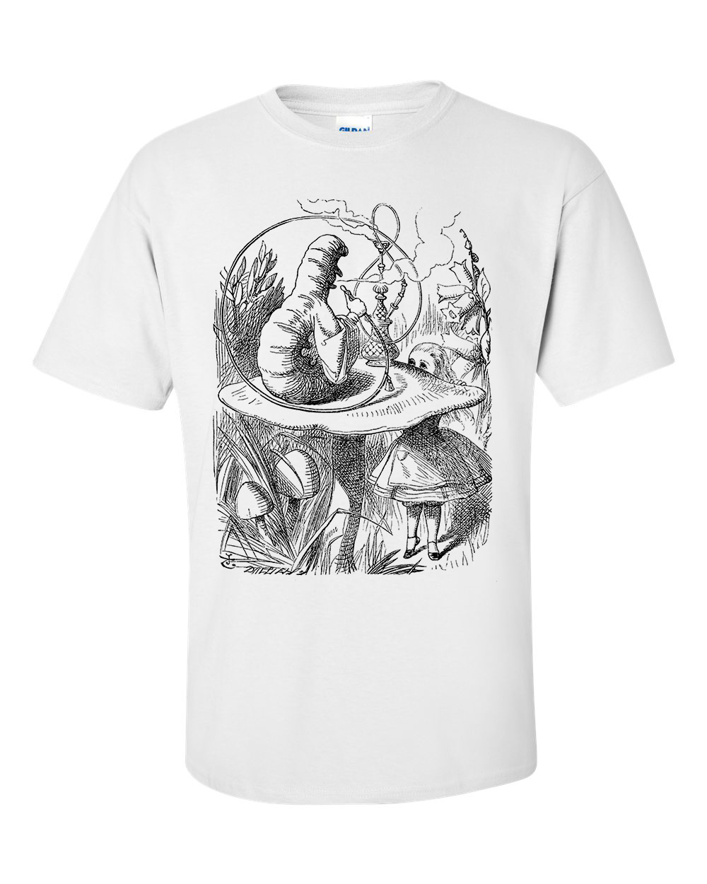 Absolem The Caterpillar Smoking a Hooka Alice In Wonderland by John Tenniel Psychedelic Shisha T-Shirt