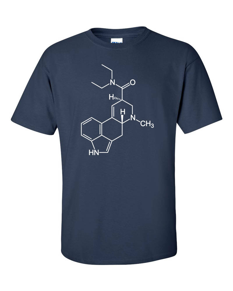 LSD Molecule Lysergic acid diethylamide 2D structural formula T-Shirt