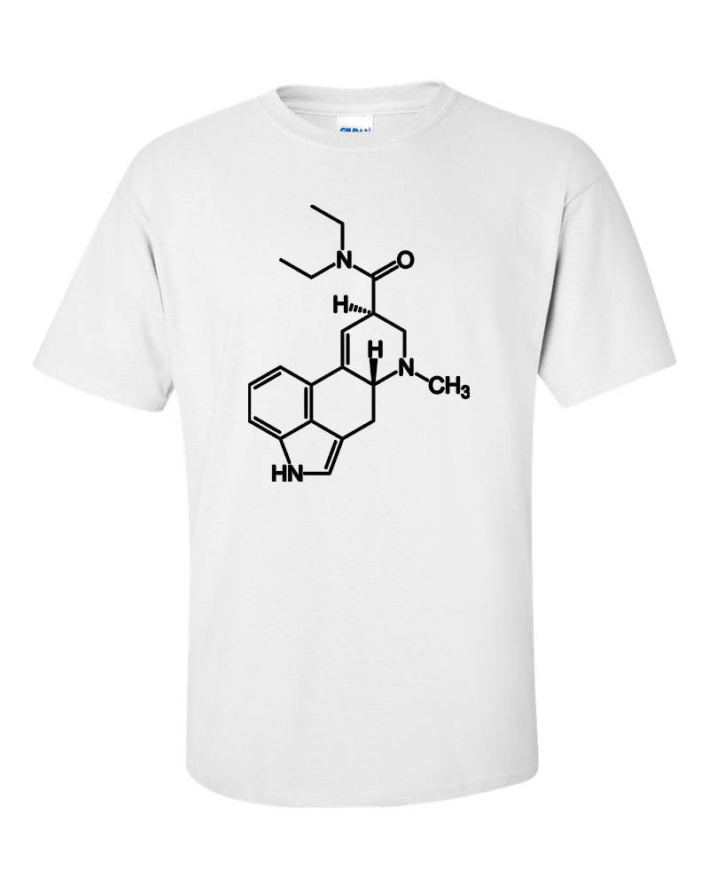 LSD Molecule Lysergic acid diethylamide 2D structural formula T-Shirt
