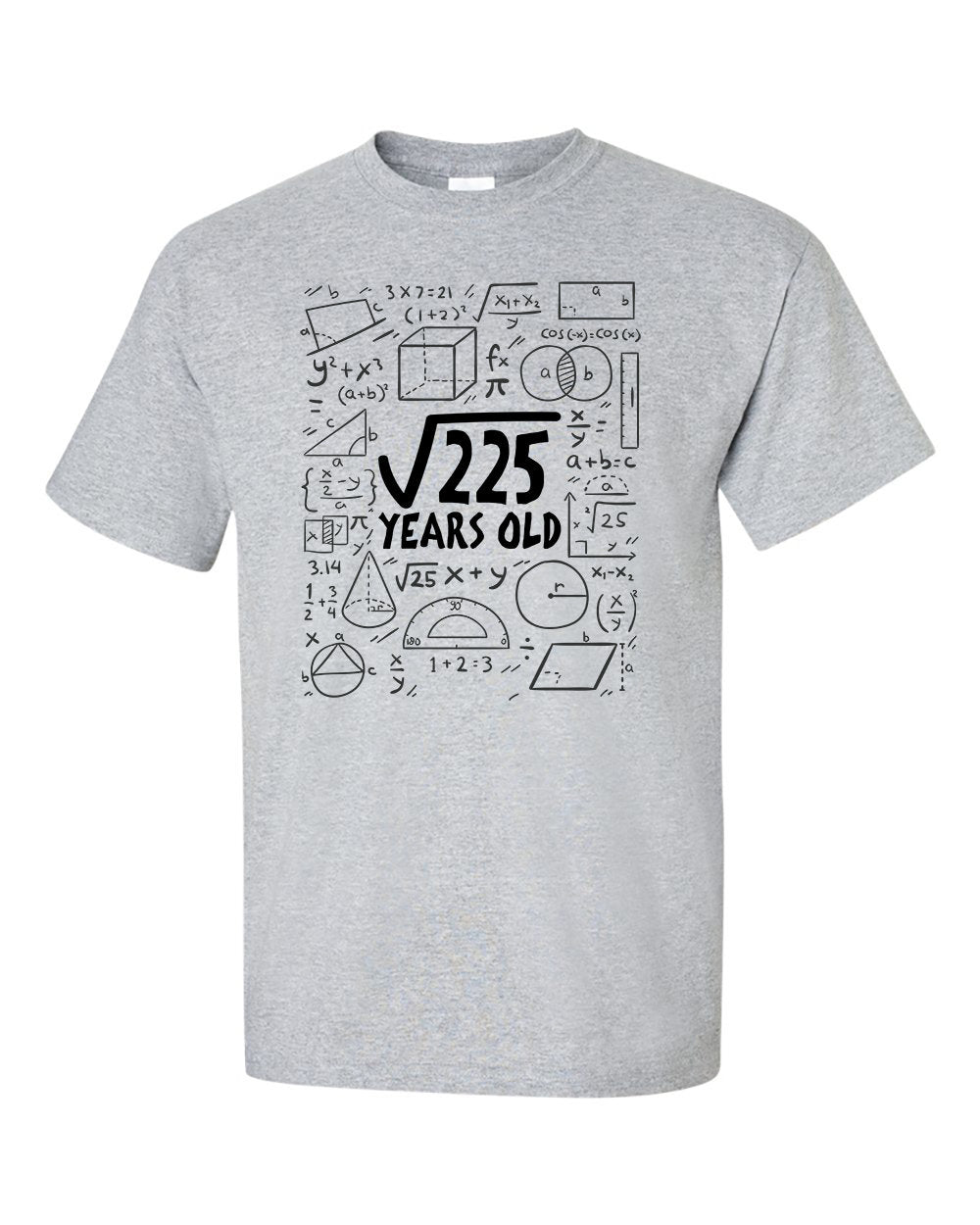 Square Root of 225 15 Year Old 15th Fifteenth Birthday Gifts  Math T-Shirt