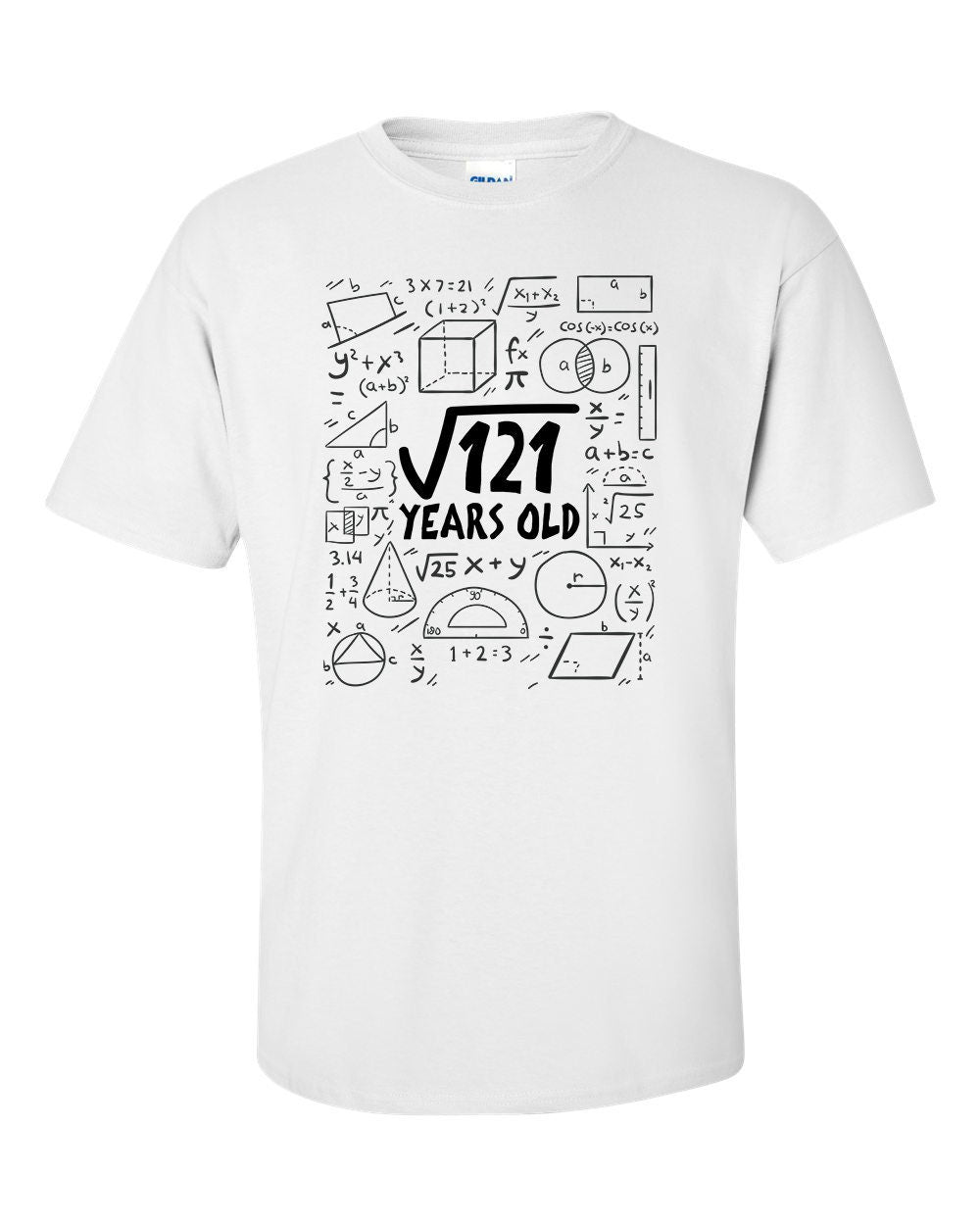 Square Root of 121 11 Year Old 11th Eleventh Birthday Gifts Math Kids T-Shirt