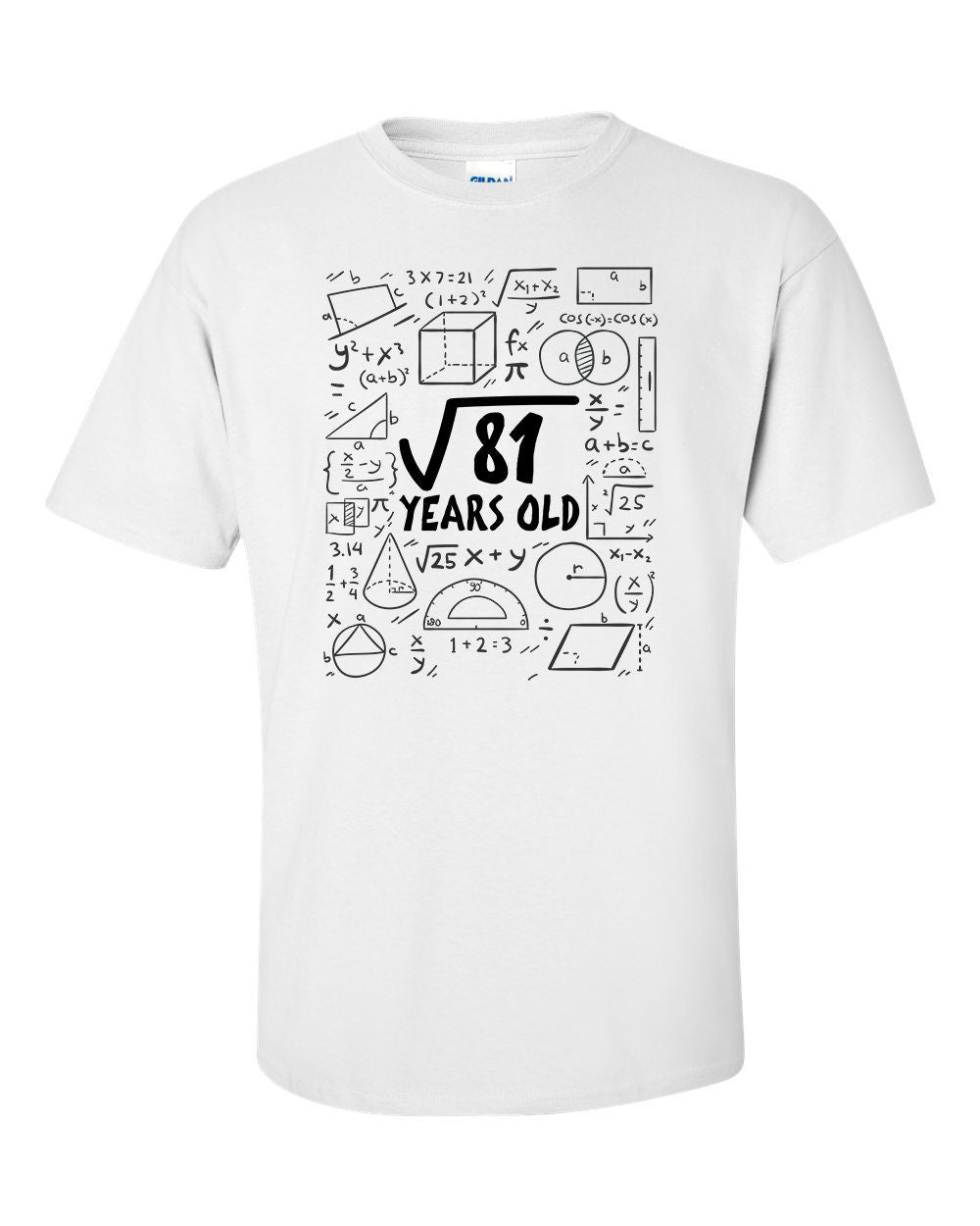 Square Root of 81 9 Year Old 9th Ninth Birthday Gifts Math Kids T-Shirt
