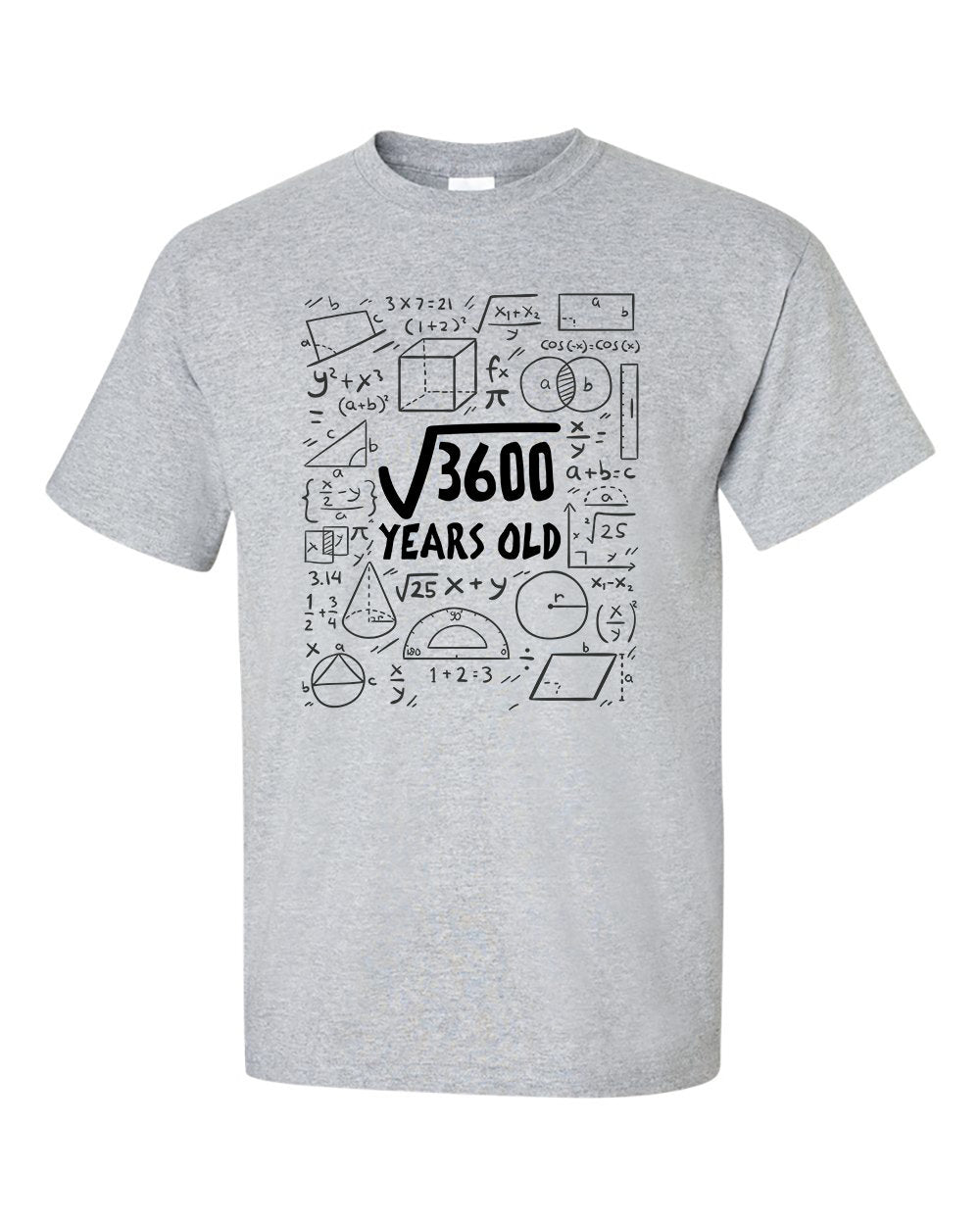 Square Root of 3600 60 Year Old 60th Sixty Birthday Gifts Math T-Shirt