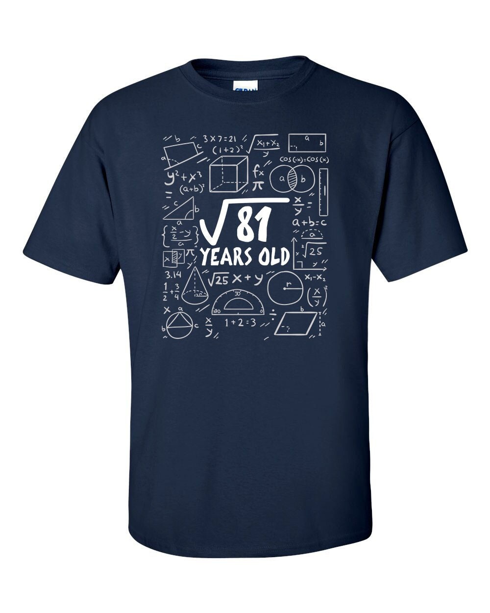 Square Root of 81 9 Year Old 9th Ninth Birthday Gifts Math Kids T-Shirt