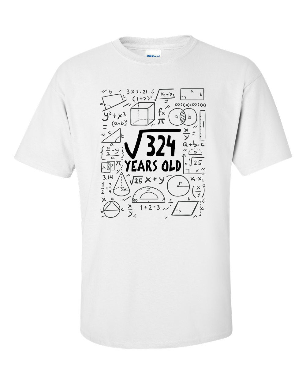 Square Root of 324 18 Year Old 18th Eighteenth Birthday Gifts Math T-Shirt