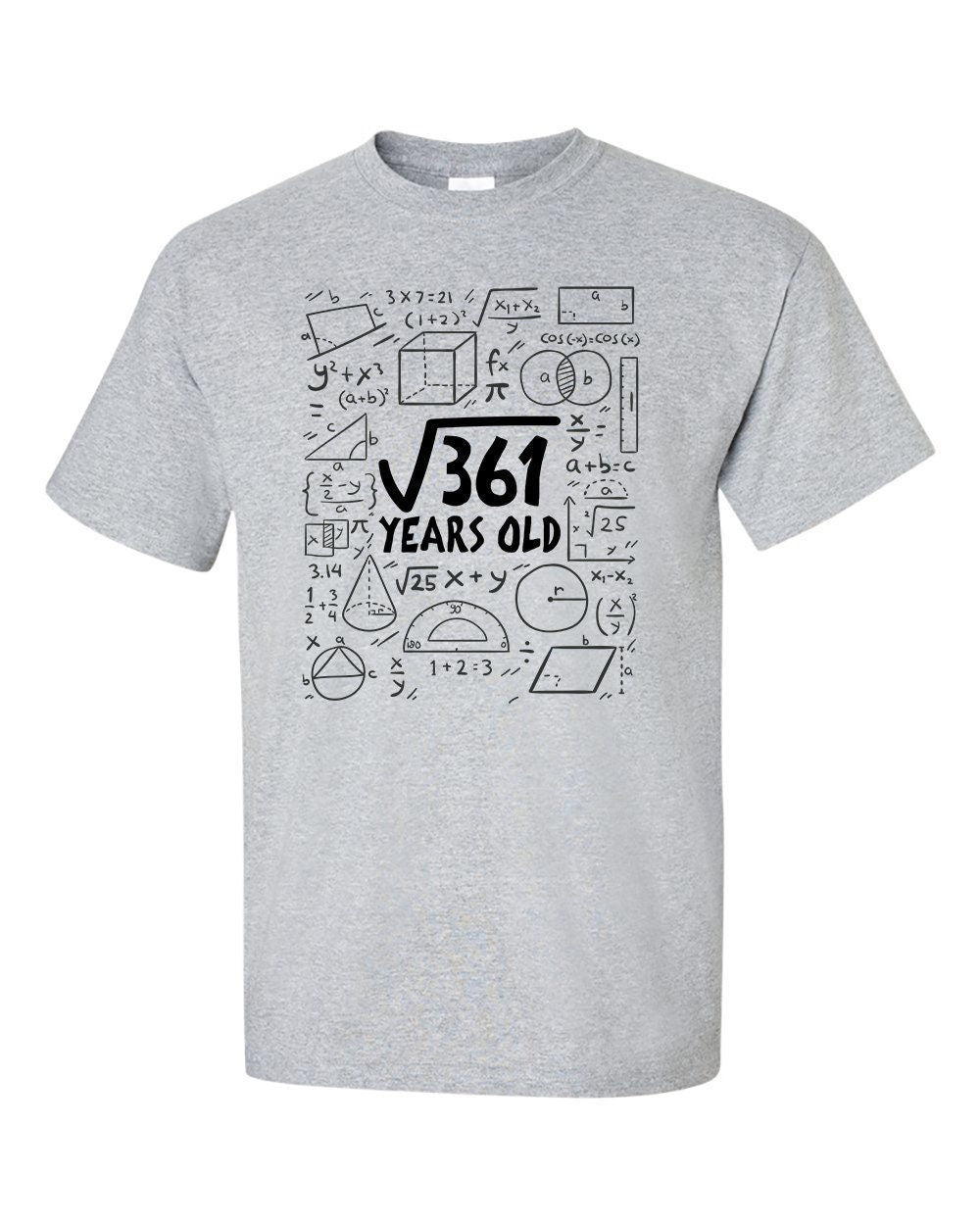 Square Root of 361 19 Year Old 19th Nineteen Birthday Gifts Math T-Shirt
