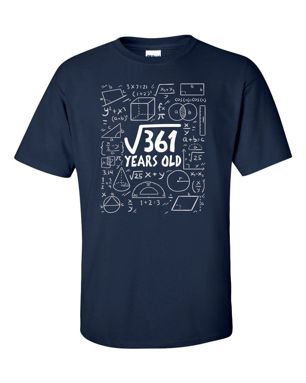 Square Root of 361 19 Year Old 19th Nineteen Birthday Gifts Math T-Shirt