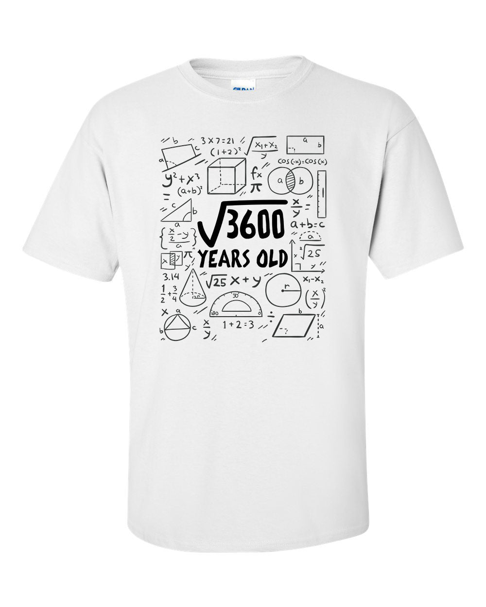 Square Root of 3600 60 Year Old 60th Sixty Birthday Gifts Math T-Shirt