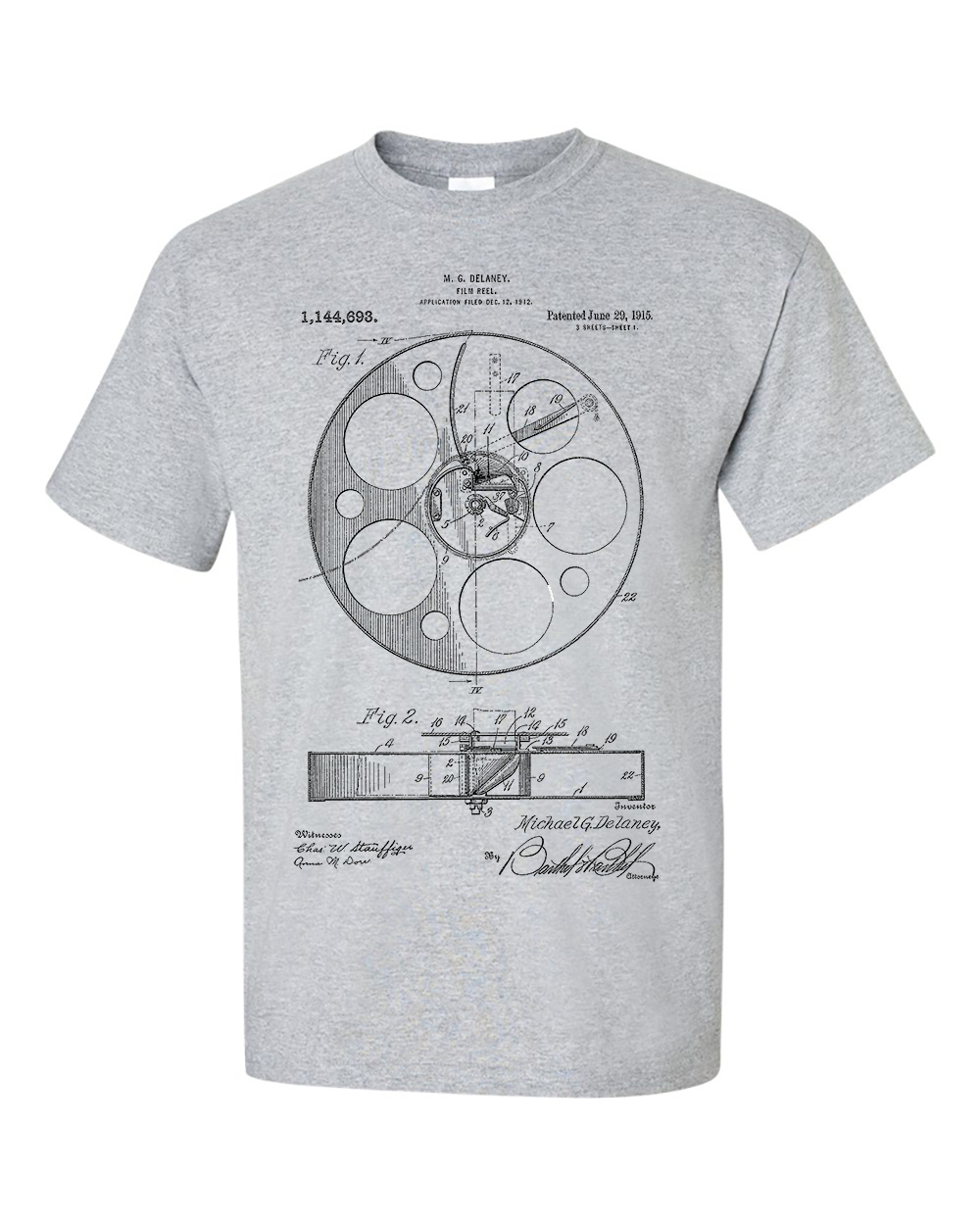Film Reel 1915 Patent Gift T-Shirt