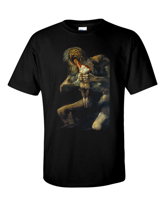 Saturn Devouring His Son by Francisco de Goya Fine Art T-Shirt