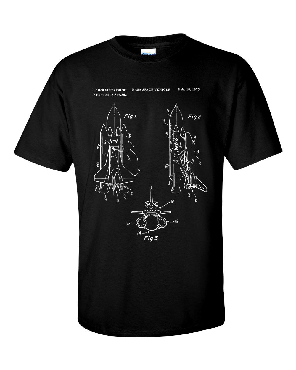 NASA Space Shuttle Patent T-Shirt