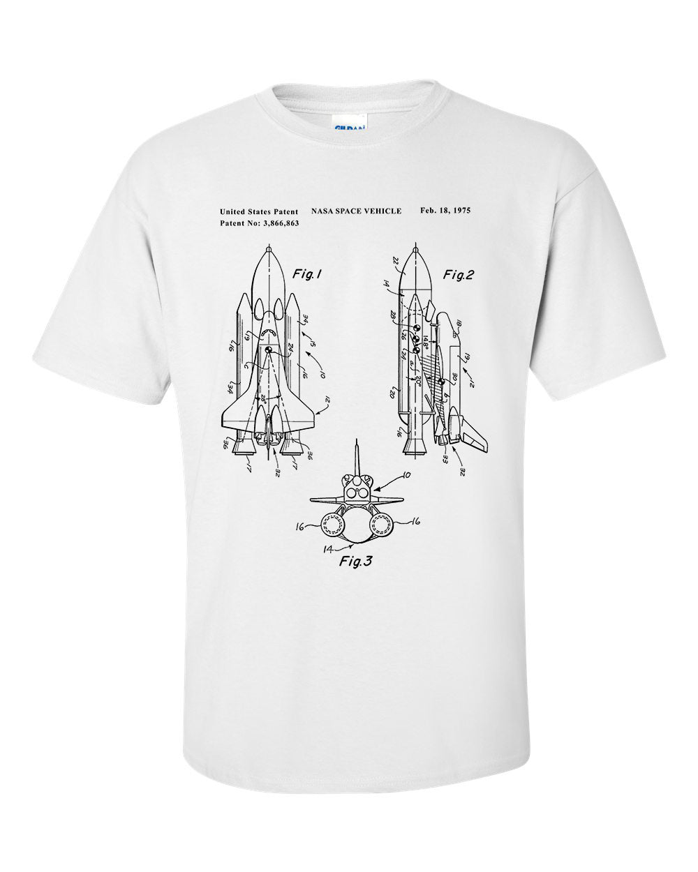 NASA Space Shuttle Patent T-Shirt