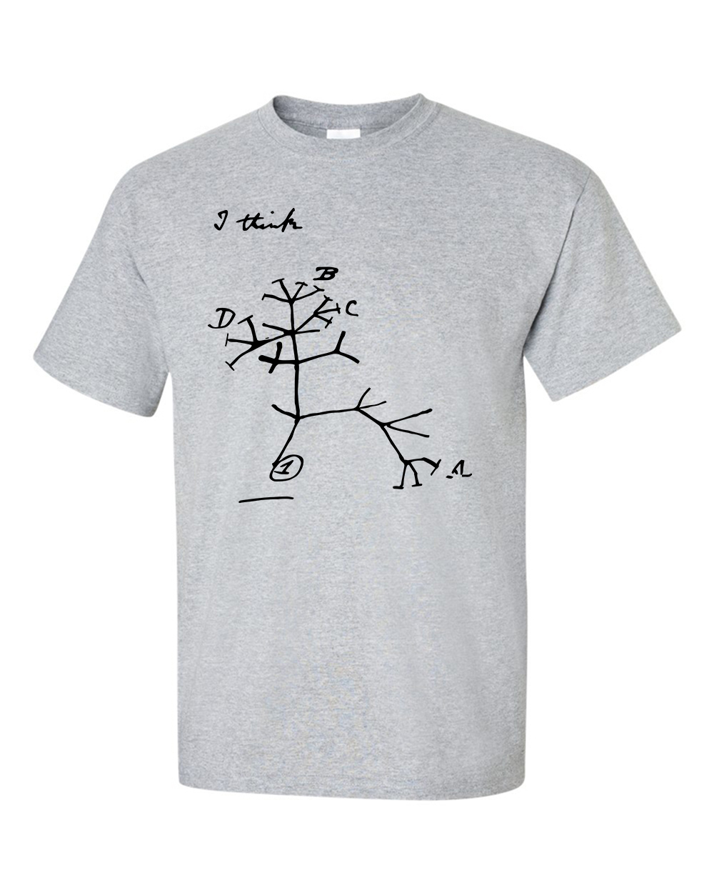 Darwin's Tree Of Life, "I Think", Evolution T-Shirt