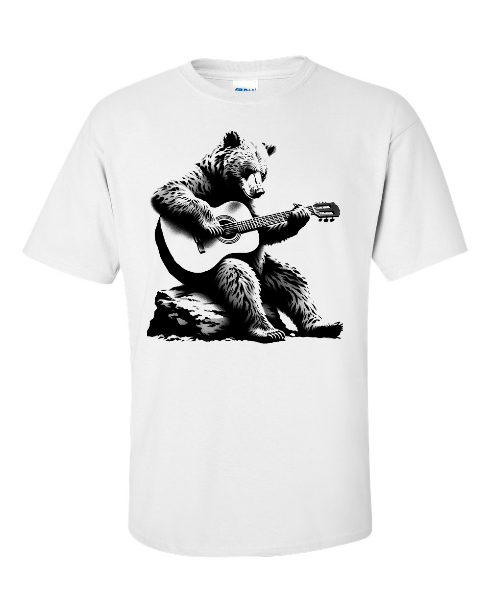 Bear Guitar T-Shirt,  Bear Playing Guitar, Guitarist Shirt