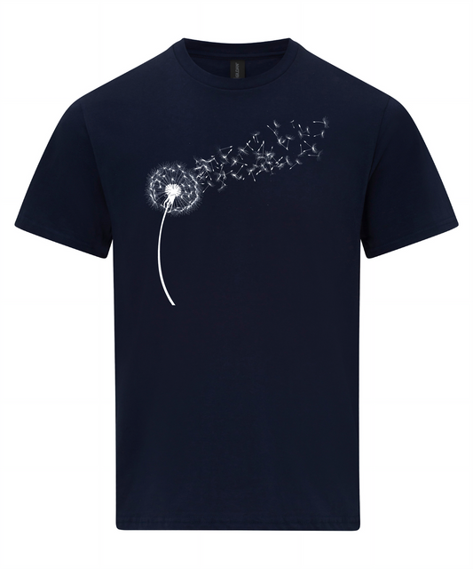 Dandelion T-Shirt, Wildflower Drawing Seed Head Shirt