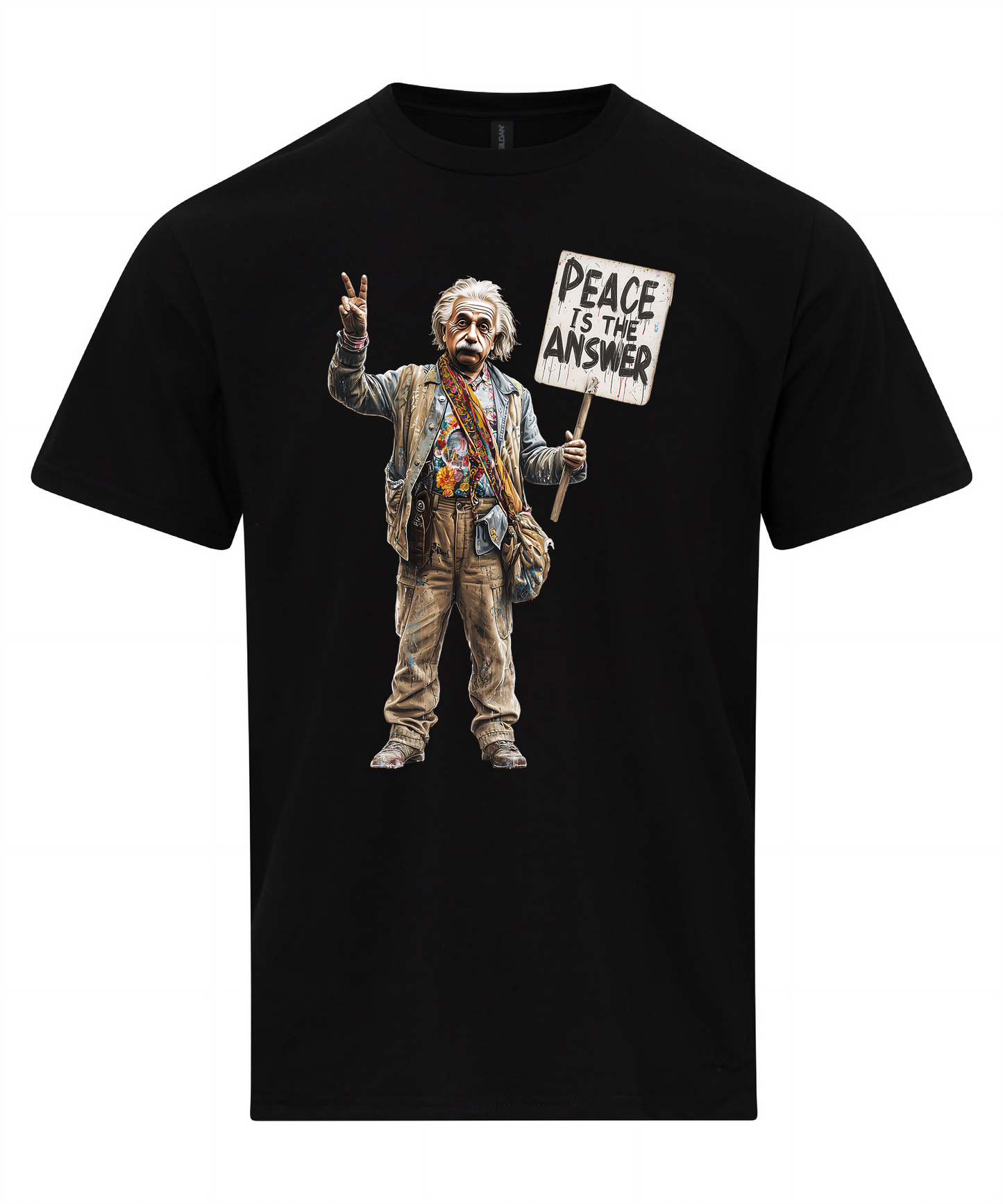 Albert Einstein T-Shirt Peace Is The Answer Shirt