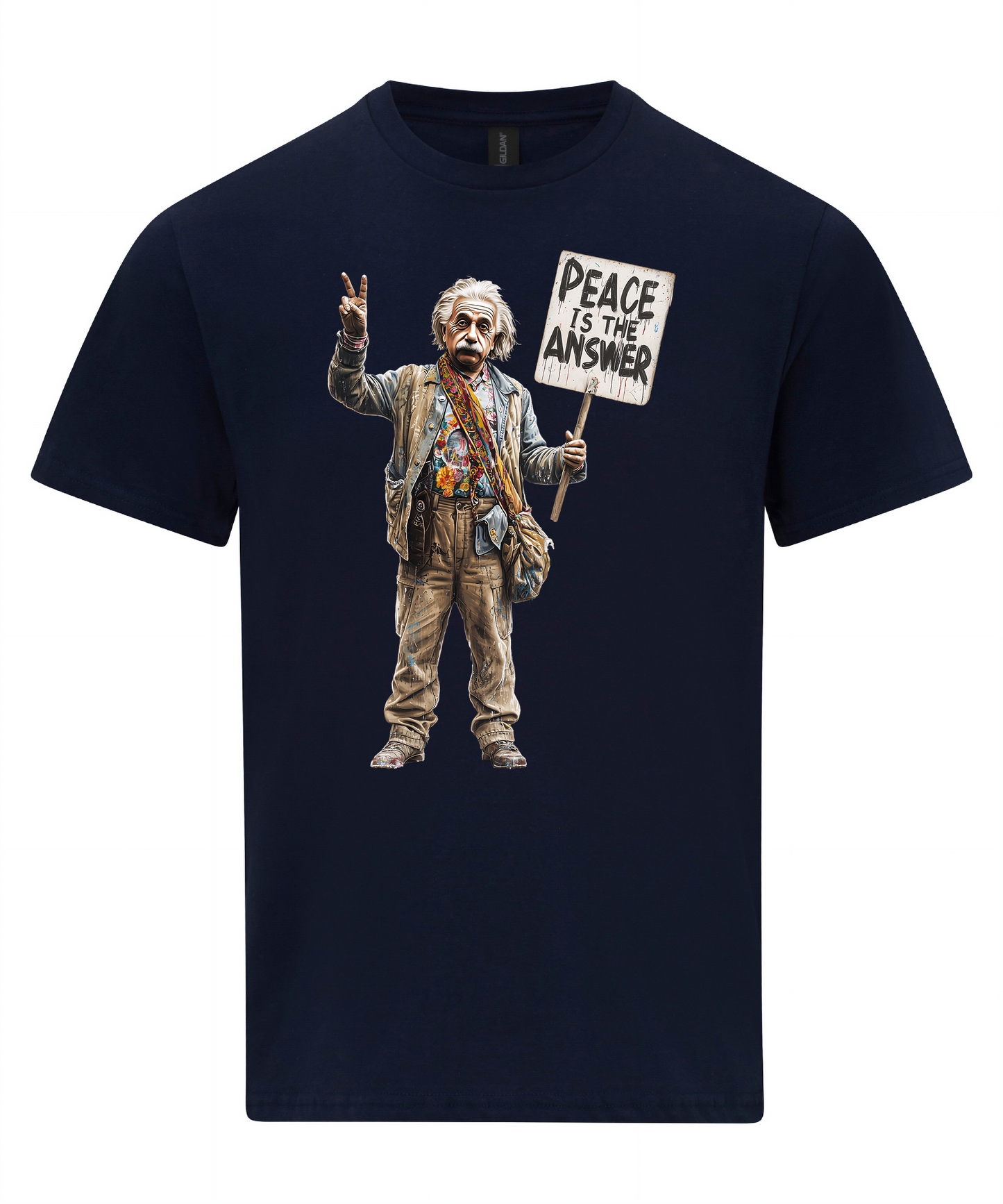 Albert Einstein T-Shirt Peace Is The Answer Shirt