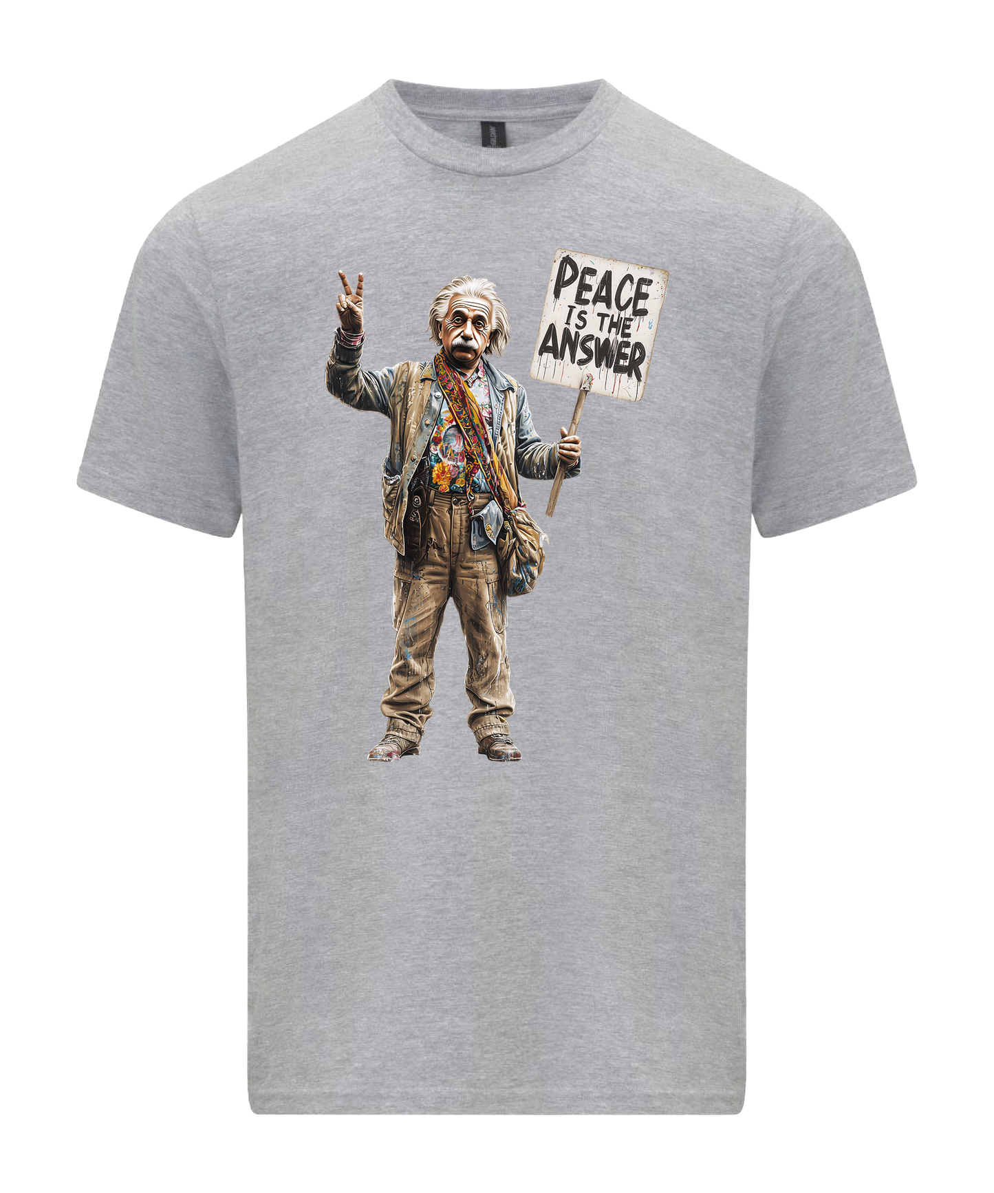 Albert Einstein T-Shirt Peace Is The Answer Shirt