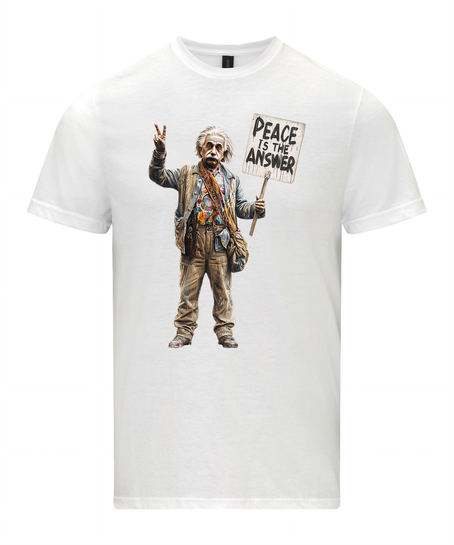 Albert Einstein T-Shirt Peace Is The Answer Shirt
