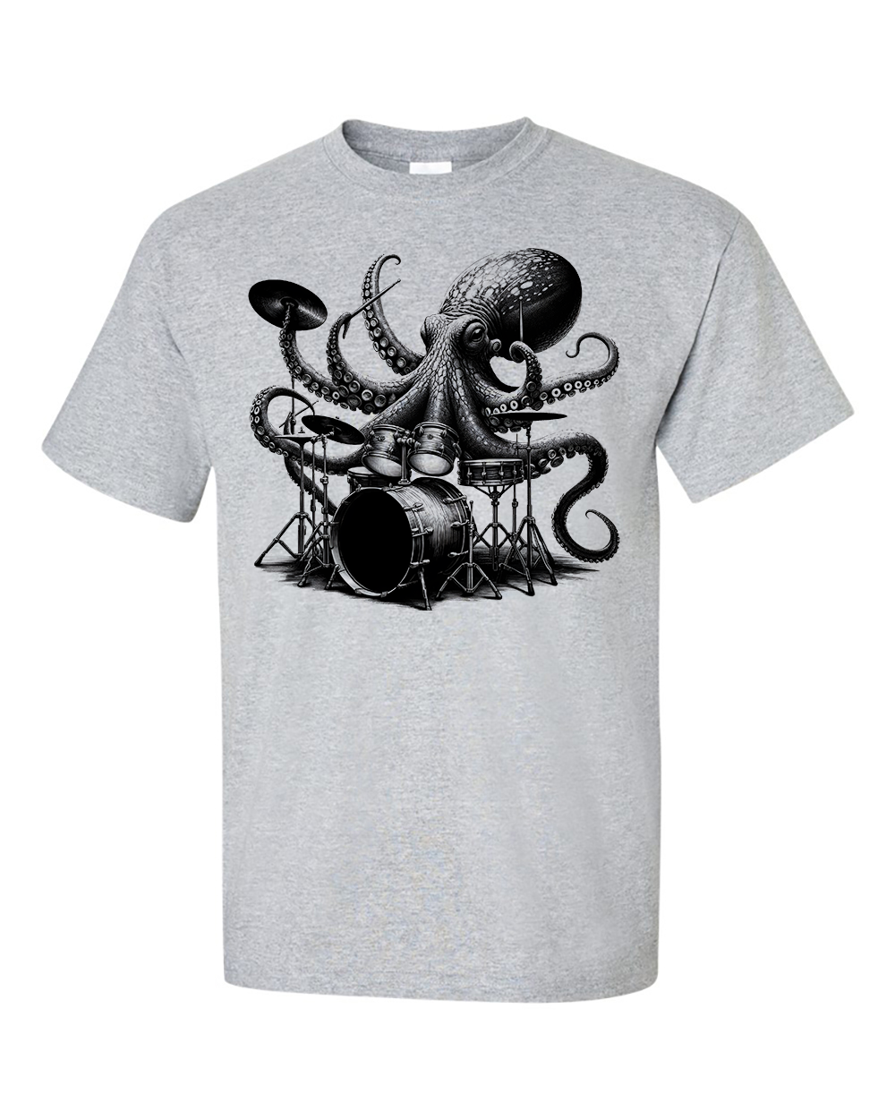Octopus Playing Drums Drummer Octopus Shirt Drum Player T-Shirt