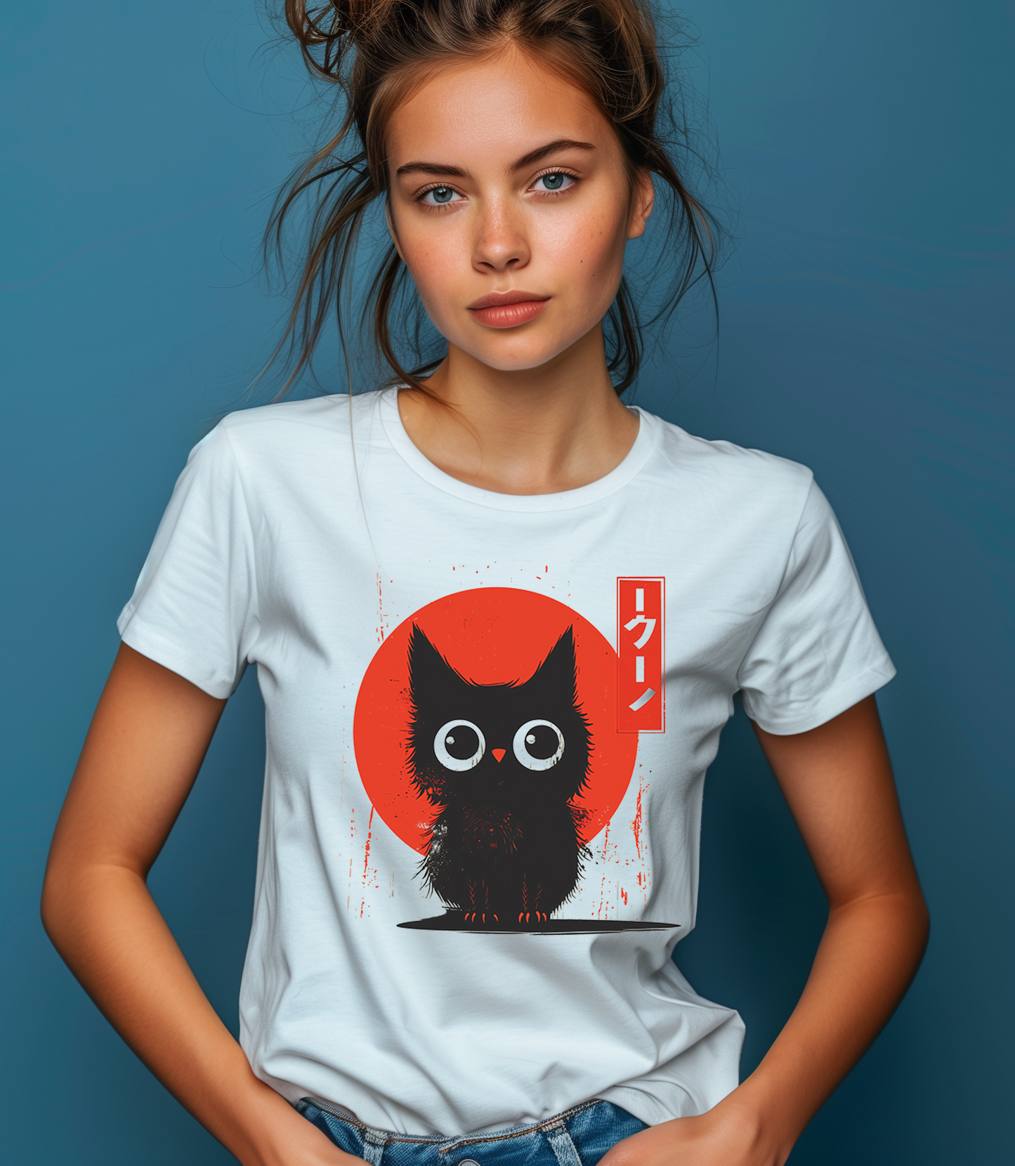 Black Owl T-Shirt, Japan Ink Drawing Style Shirt