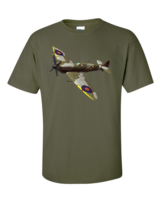Spitfire Fighter Aircraft WW2 RAF T-Shirt