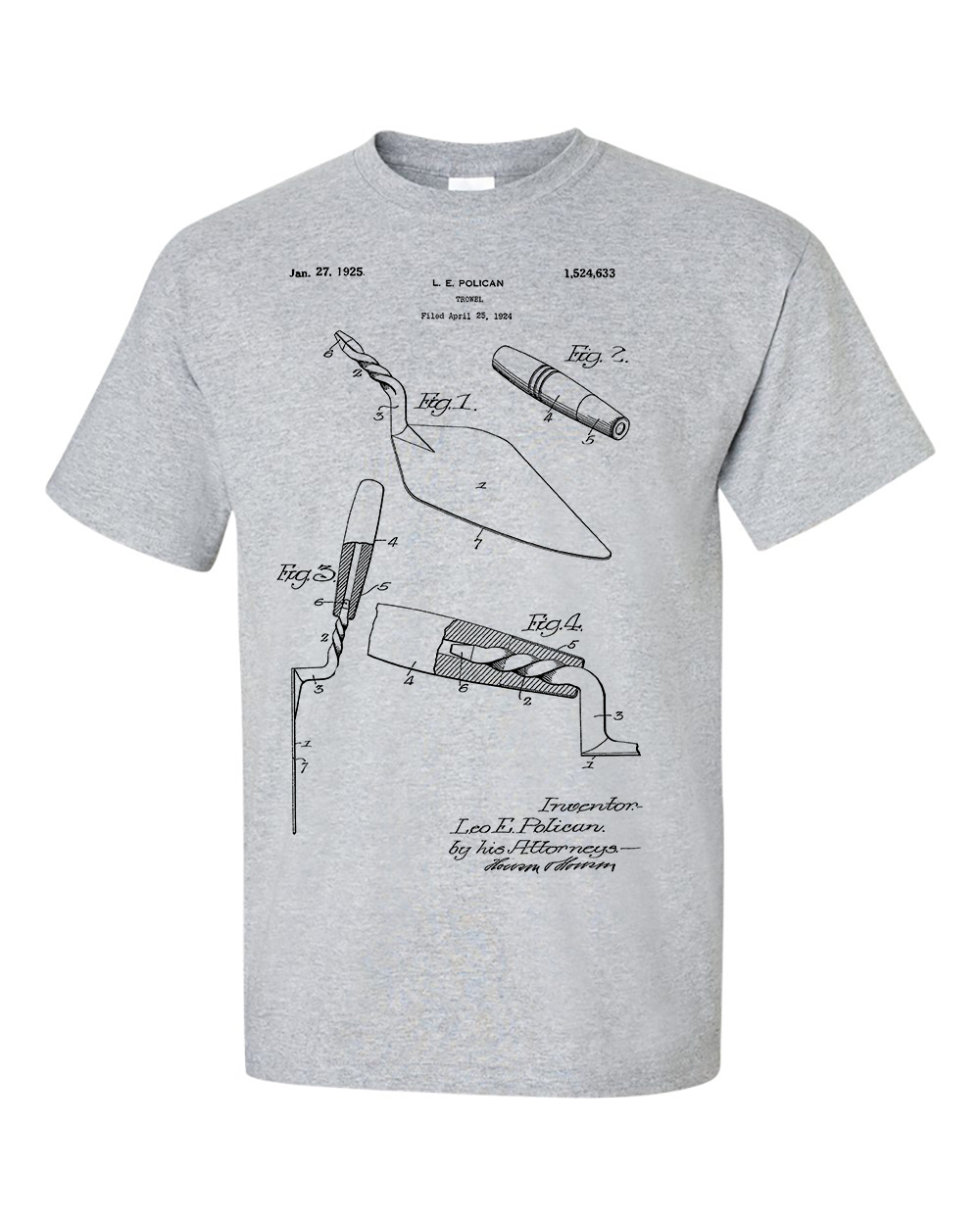 Bricklaying Trowel T-Shirt Mason Brickie Builders Patent Blueprint Shirt