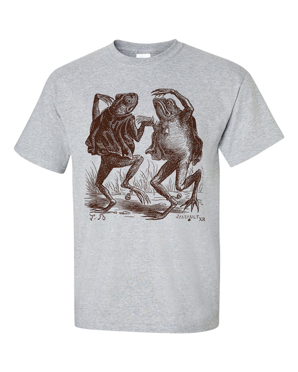 Dancing Toad Demons Frog With Bells Drawing Fine Art T-Shirt