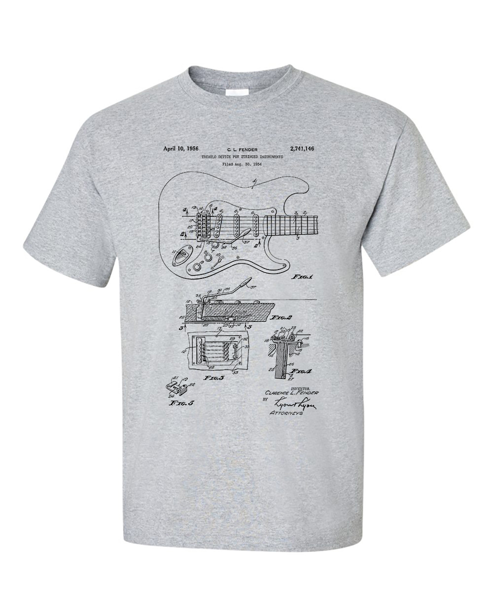 Electric Guitar Patent T-Shirt