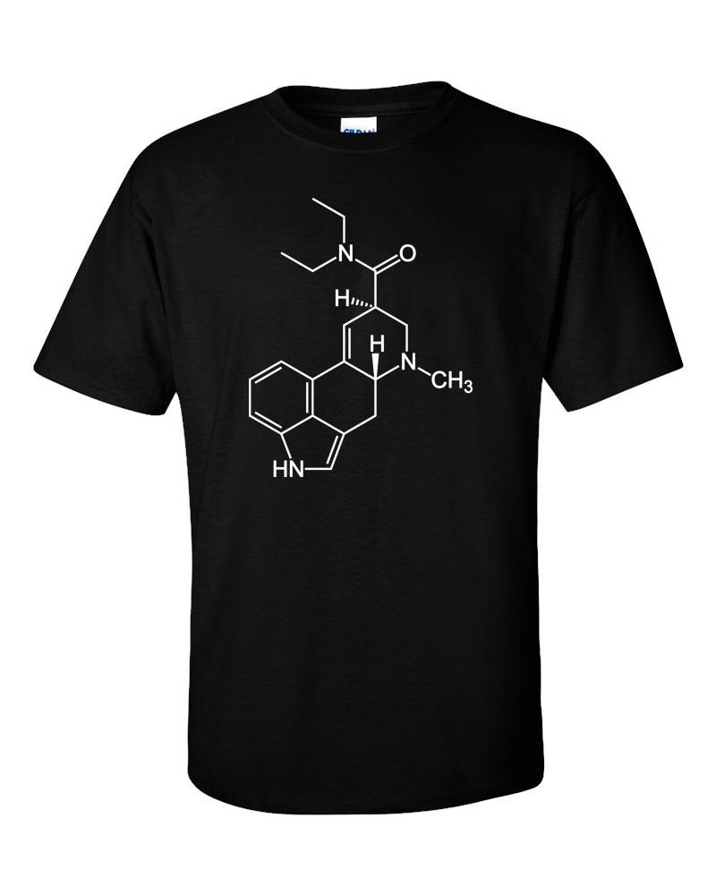 LSD Molecule Lysergic acid diethylamide 2D structural formula T-Shirt