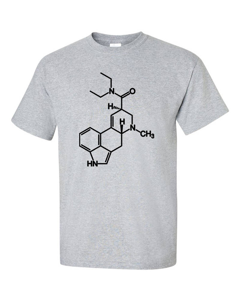 LSD Molecule Lysergic acid diethylamide 2D structural formula T-Shirt