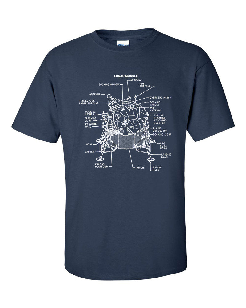 Not Just Nerds Eagle Lunar Lander Module Saturn V Rocket Apollo Moon Mission T-Shirt