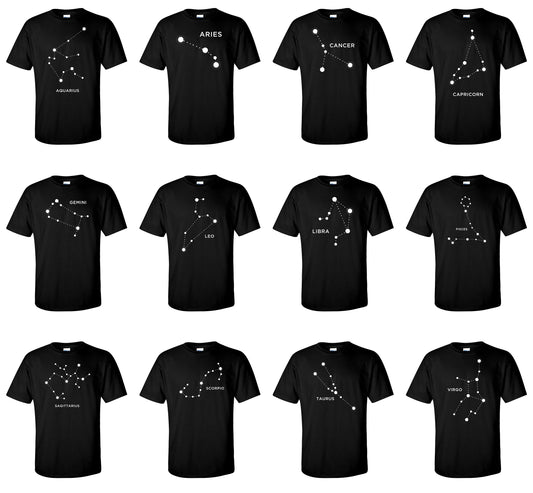 Zodiac Sign Star Constellation Astrology Hororscope Men T-Shirt