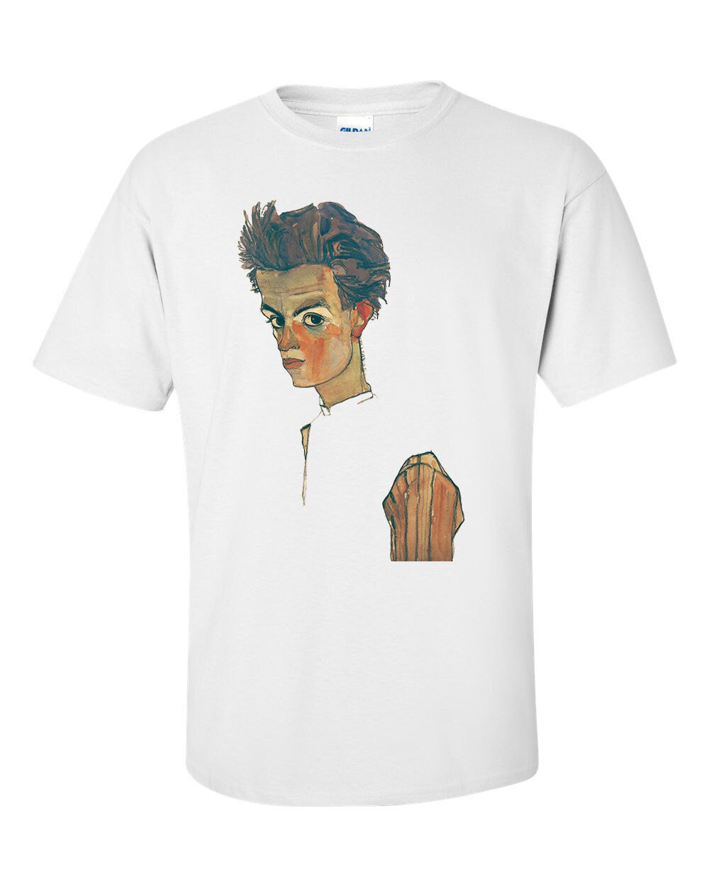 Self Portrait By Egon Schiele Fine Art Mens T-Shirt