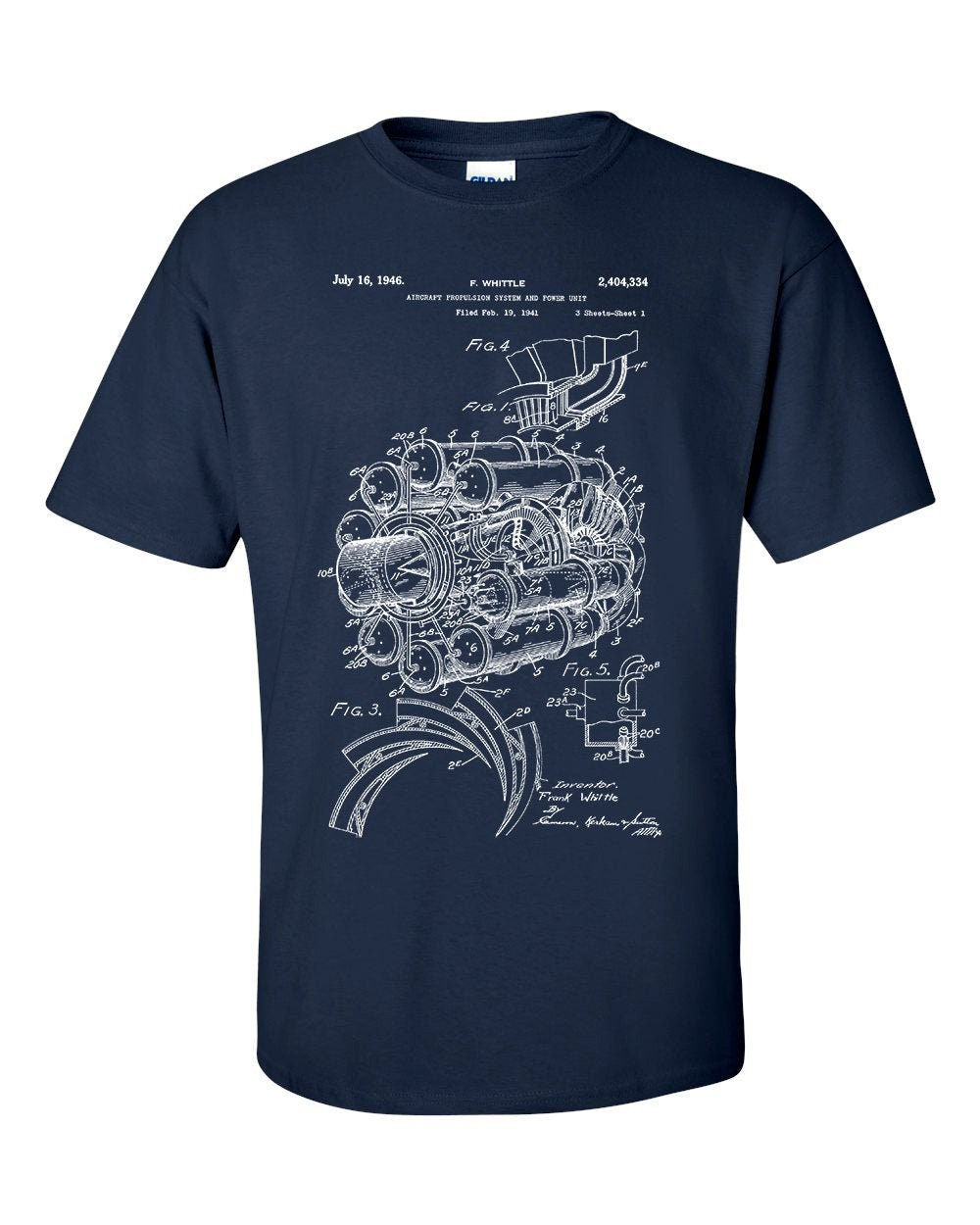 Jet Engine Aircraft Propulsion Patent Mens T-Shirt