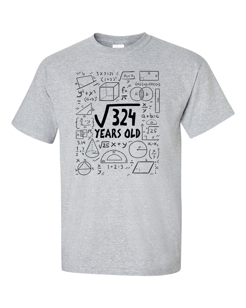 Square Root of 324 18 Year Old 18th Eighteenth Birthday Gifts  Math T-Shirt