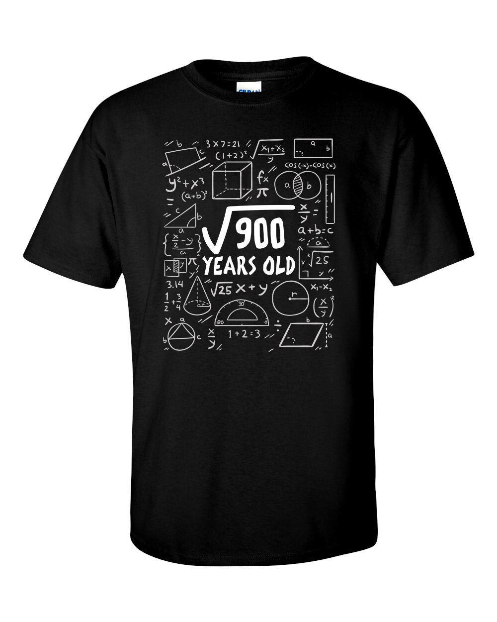 Square Root of 900 30 Year Old 30th Thirty Birthday Gifts  Math T-Shirt