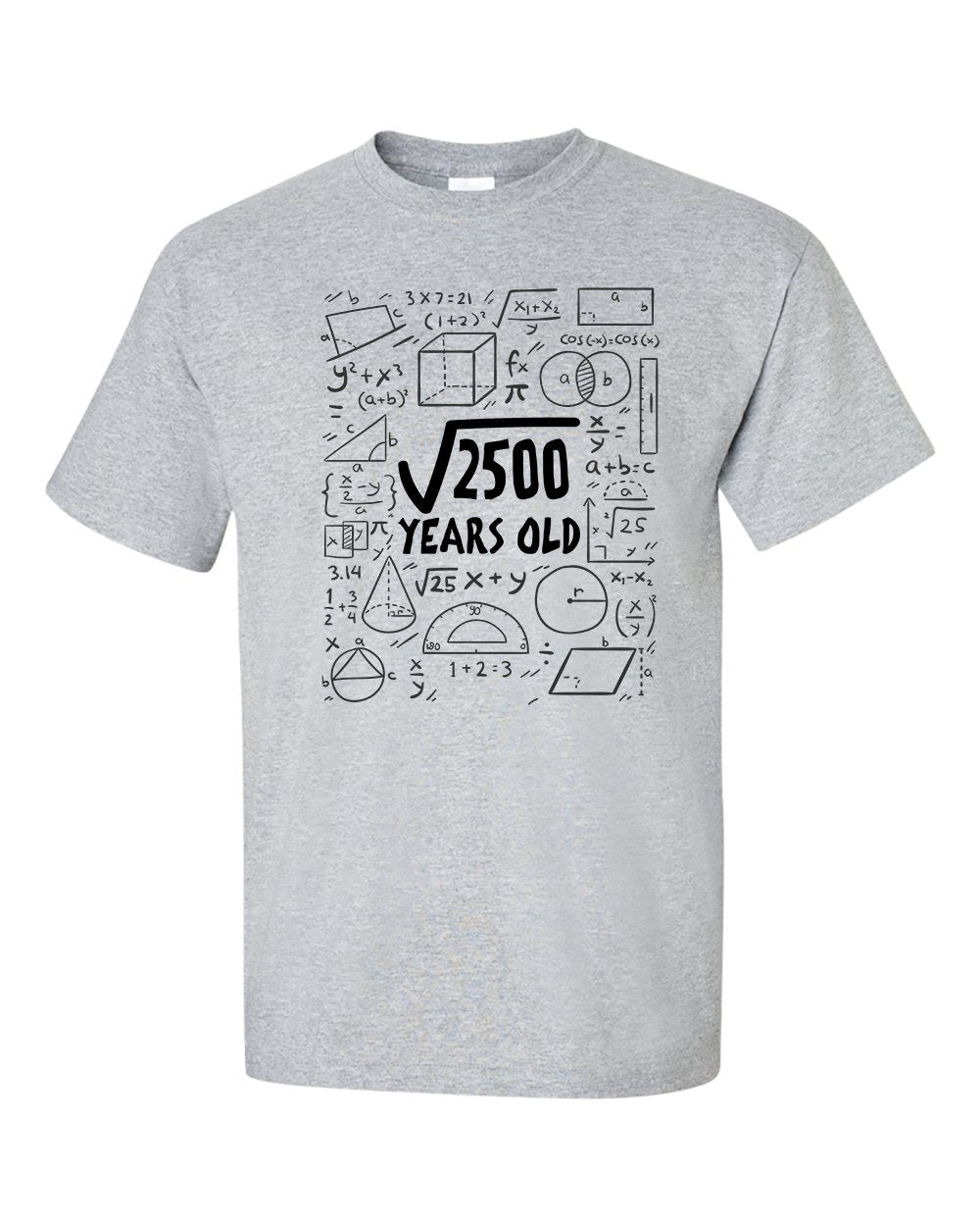 Square Root of 2500 50 Year Old 50th Fifty Birthday Gifts  Math T-Shirt