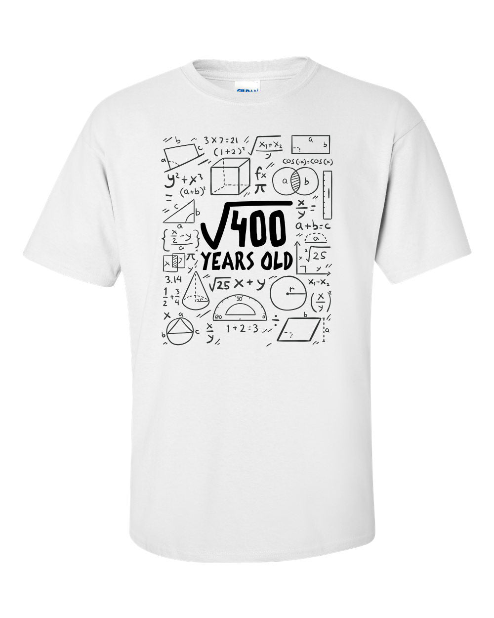 Square Root of 400 20 Year Old 20th Twenty Birthday Gifts  Math T-Shirt