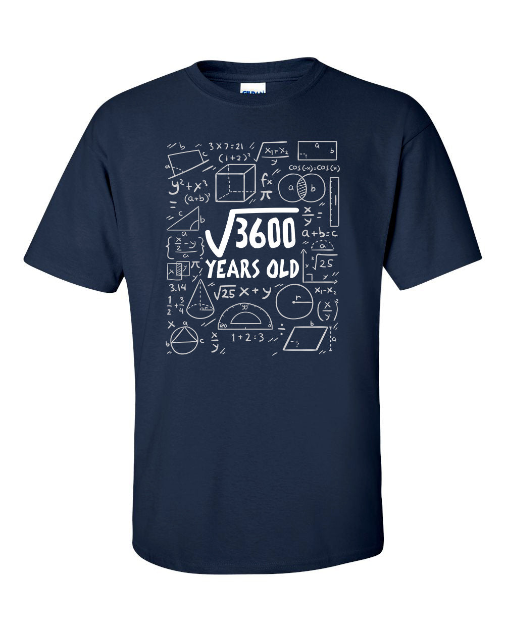 Square Root of 3600 60 Year Old 60th Sixty Birthday Gifts  Math T-Shirt