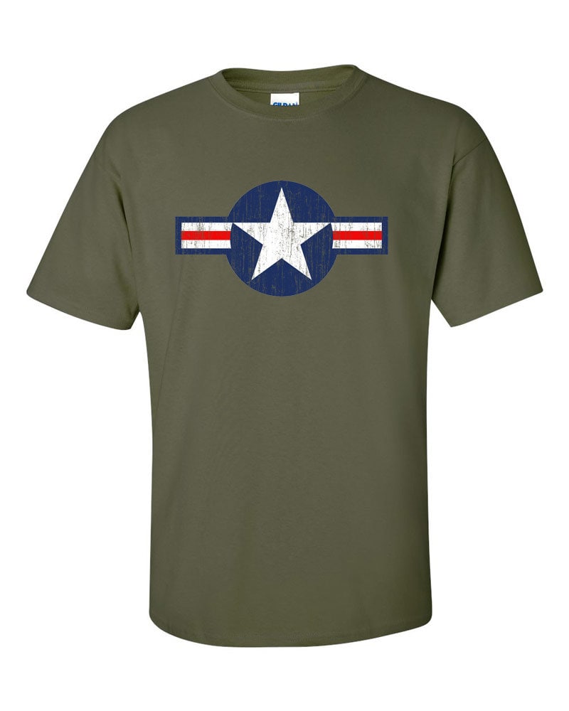 USAF Air Force Roundel Distressed Logo T Shirt