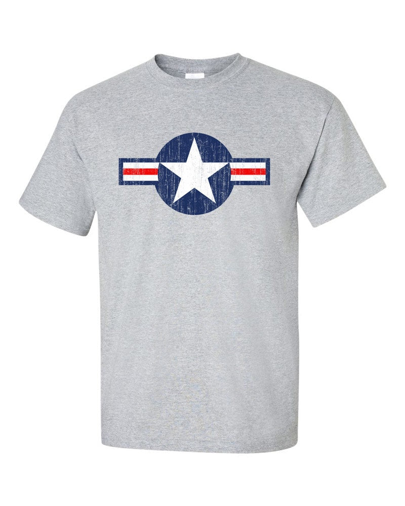 USAF Air Force Roundel Distressed Logo T Shirt
